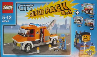 Набор LEGO 66345 Сити суперпак 4 в 1 (3177 7241 7634 7638)