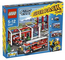 Набор LEGO 66357 Сити суперпак 4 в 1 (7208 7239 7241 7942)