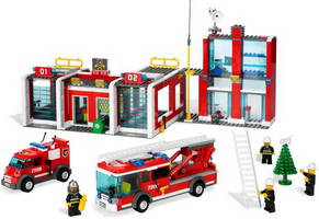 Набор LEGO 7208 Пожарное депо