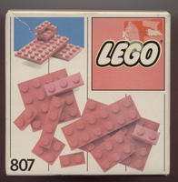 Набор LEGO 807 Дополнительные пластины - красные