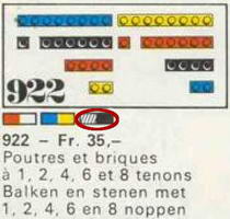 Набор LEGO 922-3 28 кирпичиков с 1, 2, 4, 6 и 8 штырьками (Черные/полупрозрачные)