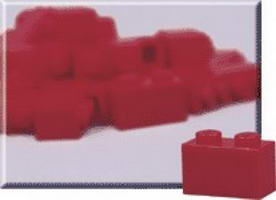 Набор LEGO 970008 1 x 2 Красные кирпичики (50 шт)