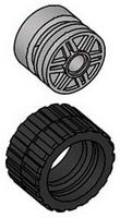 Набор LEGO 991331-2 Small Wide Tire & Hub (Pack of 8 each)