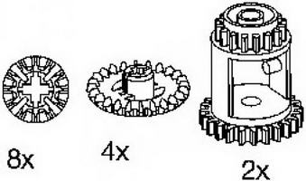 Набор LEGO 9945 Дифферециалы