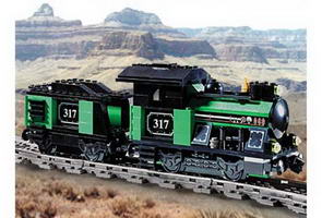 Набор LEGO KT404 Маленький зеленый паровоз с тендером