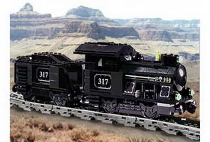 Набор LEGO KT405 Маленький черный паровоз с тендером