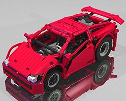 Набор LEGO MOC-0011 Маленькая красная гоночная машина (р/у)