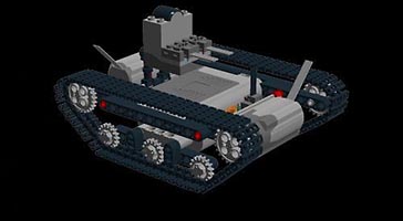 Набор LEGO MOC-0335 Шасси танка (упрощенный)