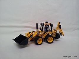 Набор LEGO MOC-0340 Трактор с экскаваторным ковшом и отвалом