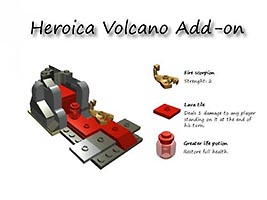 Набор LEGO MOC-0458 Дополнение к игре 'Героика' - Вулкан