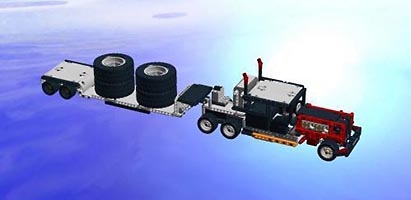 Набор LEGO MOC-0517 Автопоезд с платформой
