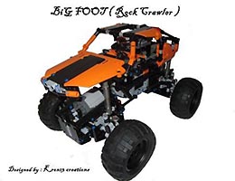 Набор LEGO MOC-0619 Джип-вездеход 'Ползающий по камням'