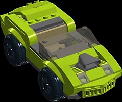 Набор LEGO MOC-0708 Маслкар салатовый (Мускулистая машина)