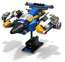 Набор LEGO MOC-0865 Реактивный истребитель