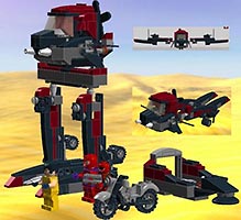 Набор LEGO MOC-0931 Робот-трансформер (судно на воздушной подушке)