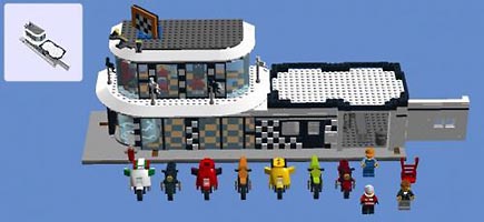 Набор LEGO MOC-1018 Магазин и ремонт мотоциклов