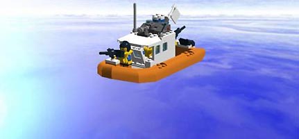 Набор LEGO MOC-1105 Катер береговой охраны класса 'Защитник'