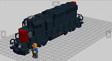 Набор LEGO MOC-1119 Локомотив GP-40 'Сауферн Пасифик'