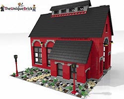 Набор LEGO MOC-1218 Красное Железнодорожное депо