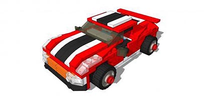Набор LEGO MOC-1270 Модификация набора 6743 Скоростной автомобиль