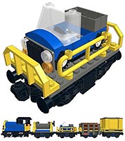 Набор LEGO Вагон для перевозки машин (грузовой мини-поезд)