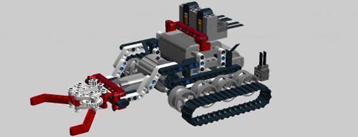 Набор LEGO MOC-1401 Гусеничный трактор с захватом