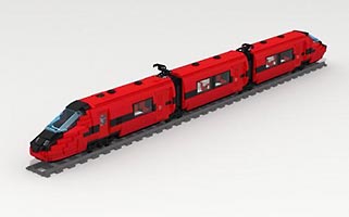 Набор LEGO MOC-1579 Скоростной поезд