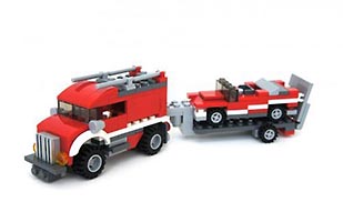 Набор LEGO MOC-1657 Грузовик с прицепом на шоу
