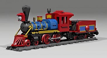 Набор LEGO MOC-1676 Паровоз с тендером