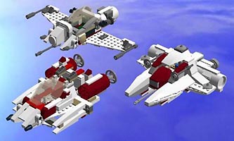 Набор LEGO MOC-1692 Космические корабли XA01, XA02, XA03