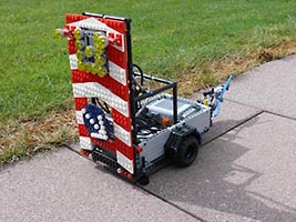 Набор LEGO MOC-1726 Передвижной знак 'Дорожные работы'