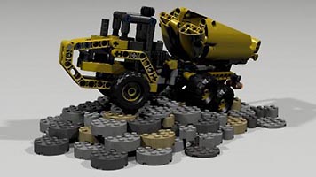 Набор LEGO MOC-1858 Грузовик для тяжелых природных условий