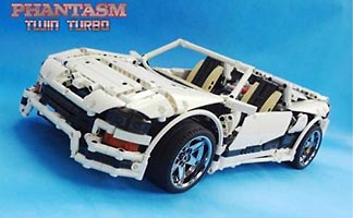 Набор LEGO MOC-1892 Гоночный автомобиль 'Фантазм Твин Турбо' (белый)