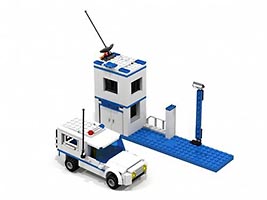 Набор LEGO MOC-1948 Полицейский участок и фургон для перевозки заключенных
