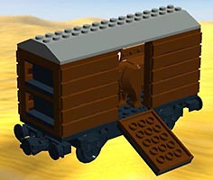 Набор LEGO MOC-2385 Вагон для перевозки скота