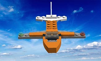 Набор LEGO MOC-2476 Спортивный самолет 'Воробей'