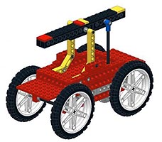 Набор LEGO MOC-2621 Дрезина на обычных колесах