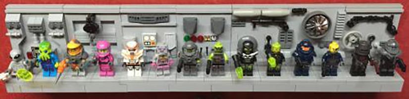 Набор LEGO MOC-2839 Подставка для мини-фигур космонавтов