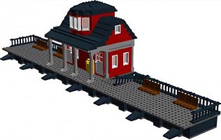 Набор LEGO Железнодорожная станция в Легоредо (в классическом стиле)