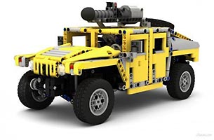 Набор LEGO MOC-2988 Американский армейский внедорожник Хамви - Хаммер