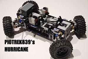 Набор LEGO MOC-3020 'Ураган' - автомобиль с рулевым управлением на 4 колеса
