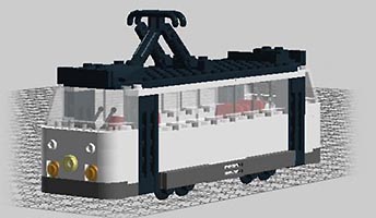 Набор LEGO MOC-3081 Трамвай