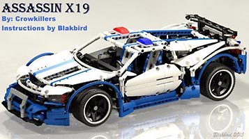 Набор LEGO Ассасин X19 в сине-белой полицейской окраске