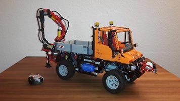 Набор LEGO MOC-3286 Грузовик с краном Унимог на р/у