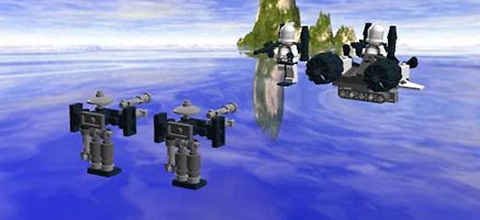 Набор LEGO MOC-3319 Аква-дроиды против клонов в масках
