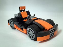 Набор LEGO Гоночный карт черный с оранжевым