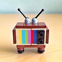 Набор LEGO MOC-3529 Винтажный телевизор, версия 2