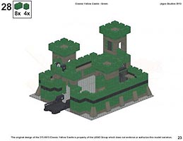 Набор LEGO MOC-3665 Класический замок, зеленый