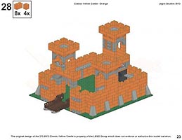 Набор LEGO MOC-3667 Класический замок, оранжвеый
