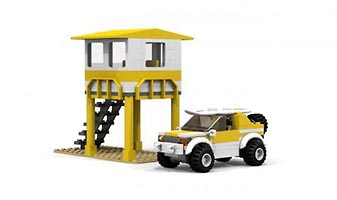 Набор LEGO Вышка спасателей и их машина